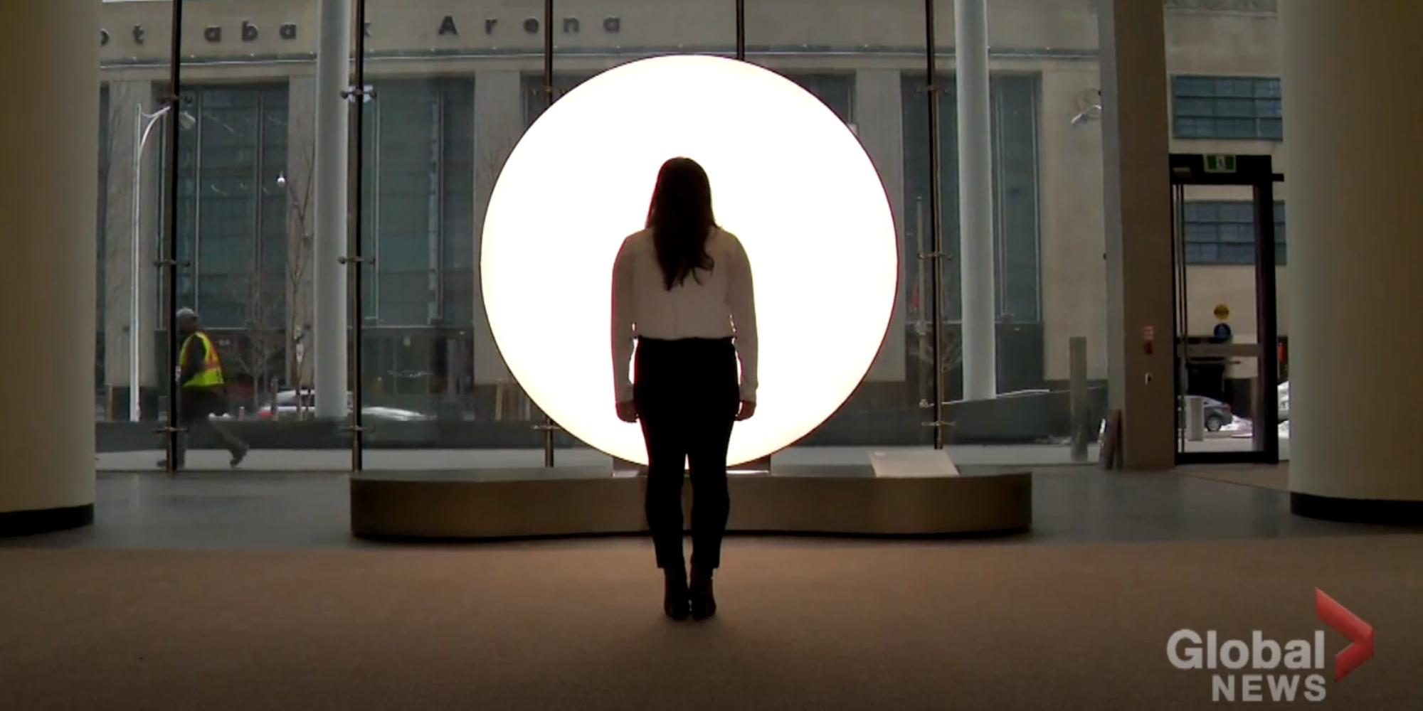 Global News Public Art Sculpture in Downtown Toronto Simulates Natural