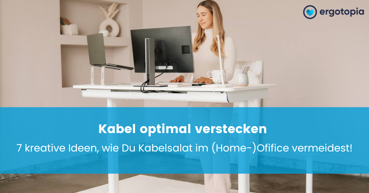Höhenverstellbarere Schreibtisch mit smartem Kabelmanagement, um Kabl zu verstecken