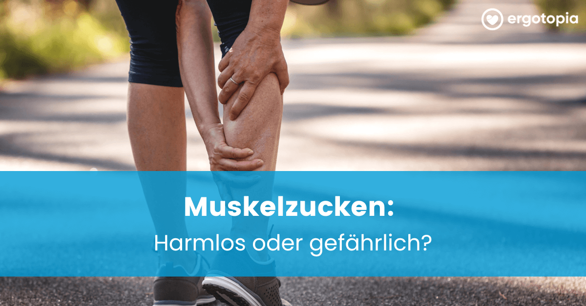 Person hält sich schmerzhaft die Wade aufgrund von Muskelzucken