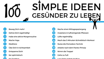 gesund Leben Tipps Infografik
