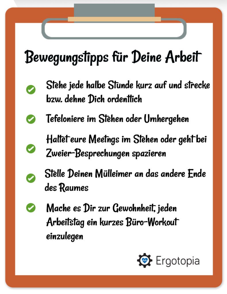 Bewegungstipps Arbeit