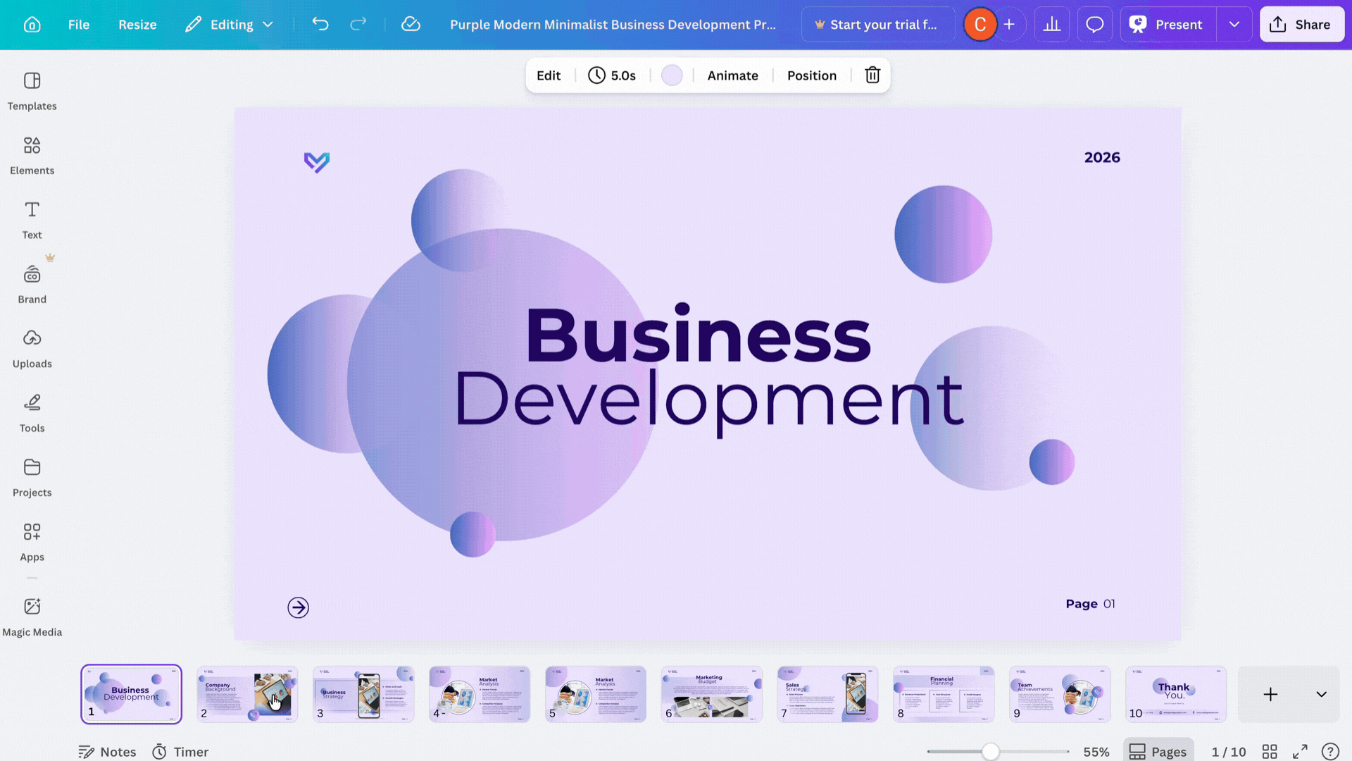 A user scrolling through and editing pages in Canva A user scrolling through and editing pages in Canva