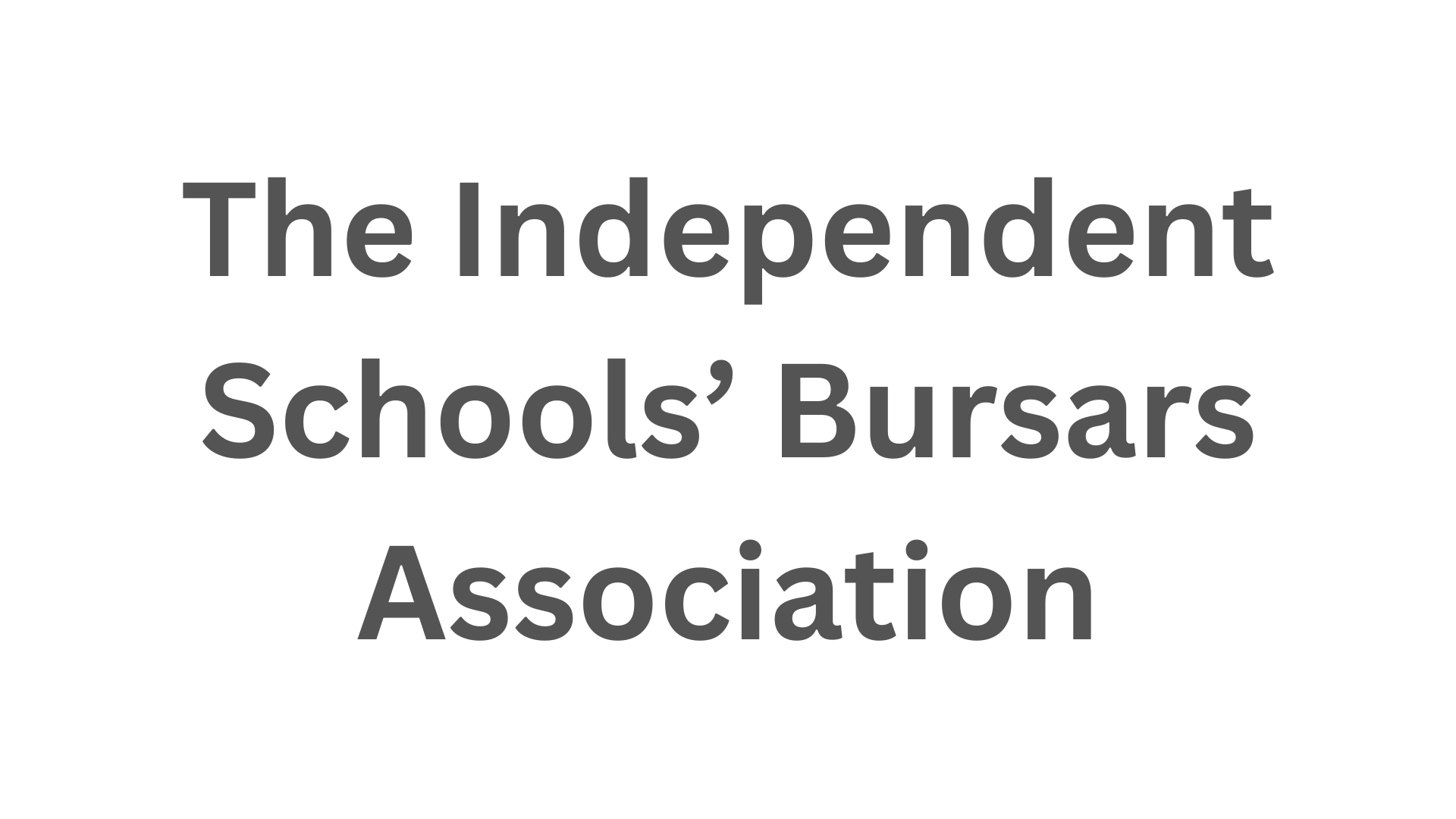 Text reading "The Independent Schools’ Bursars Association" in bold, gray font on a white background.