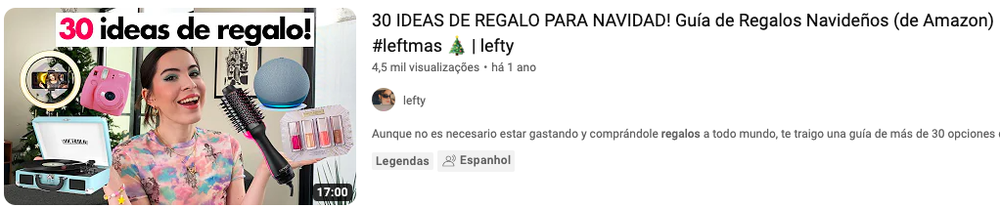 30 ideas de regalo en Navidad com la influencer Lefty