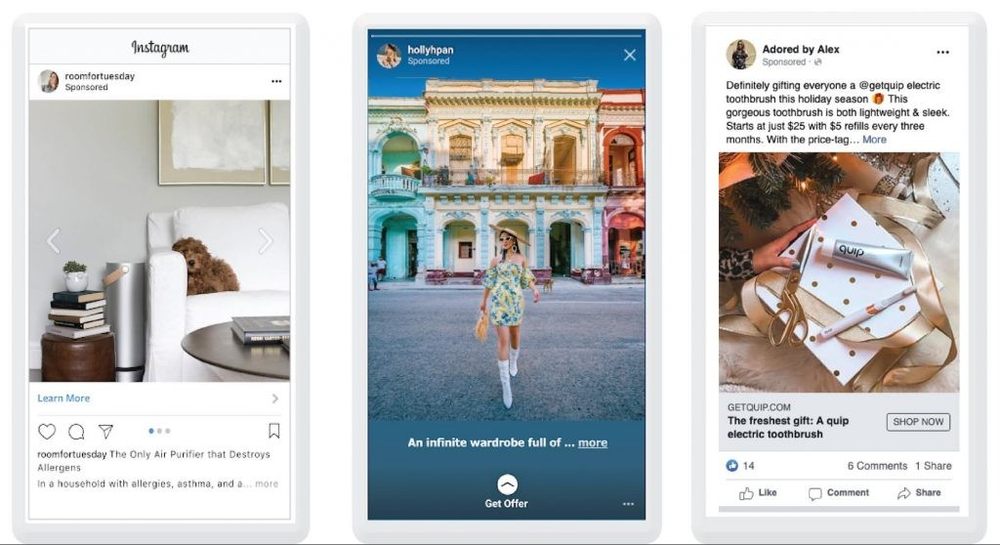 Examples of influencer whitelisting done for marketing campaigns.