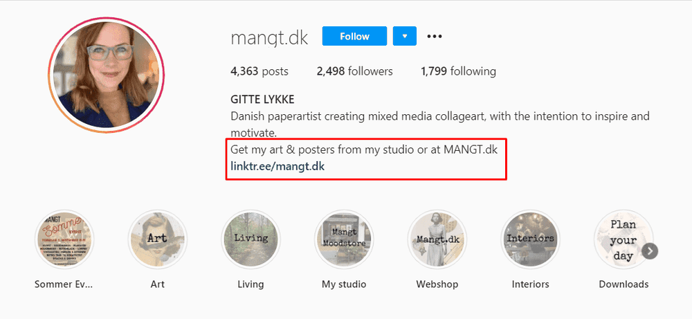 Creative Instagram creator Gitte Lykke