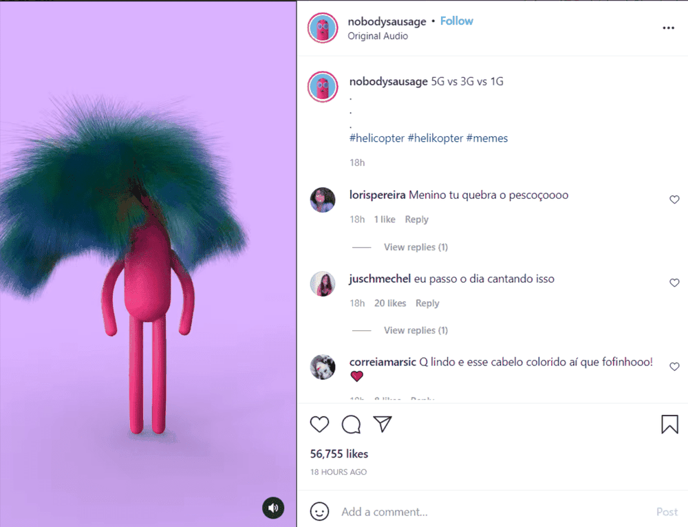 nobodysausage's IG post