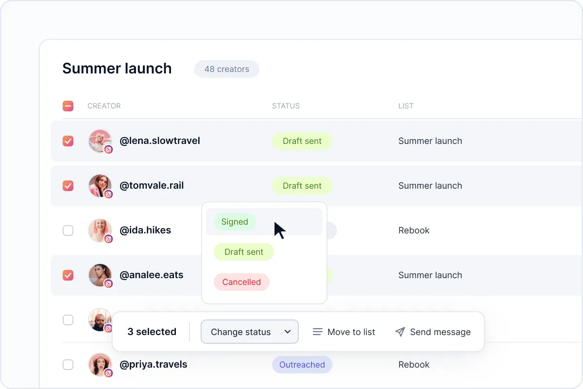 Update hundreds of creators at once
