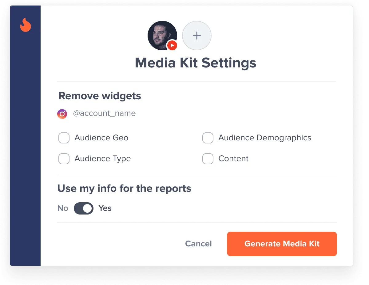Customize your media kit to match your needs