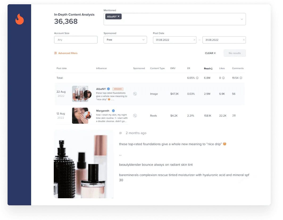 Identifique marcas e influenciadores para uma possível colaboração