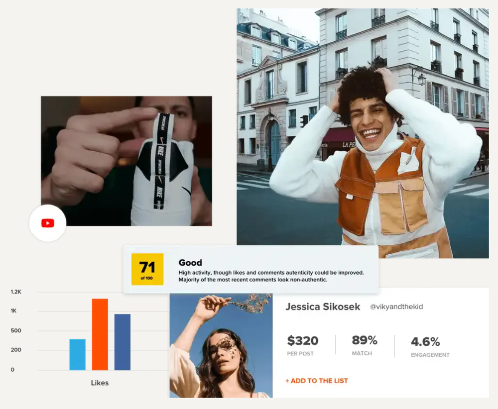 Influencer analytics tools of Publicfast that can be used to select the right influencers for brands’ campaigns.