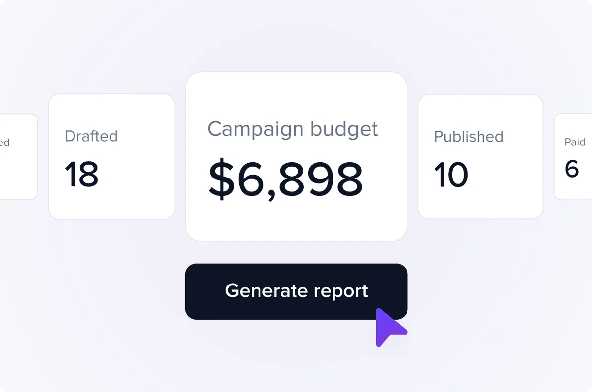 Organize end-to-end campaigns with content creators