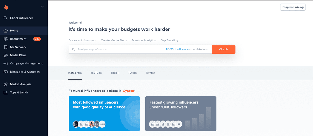 HypeAuditor platform overview