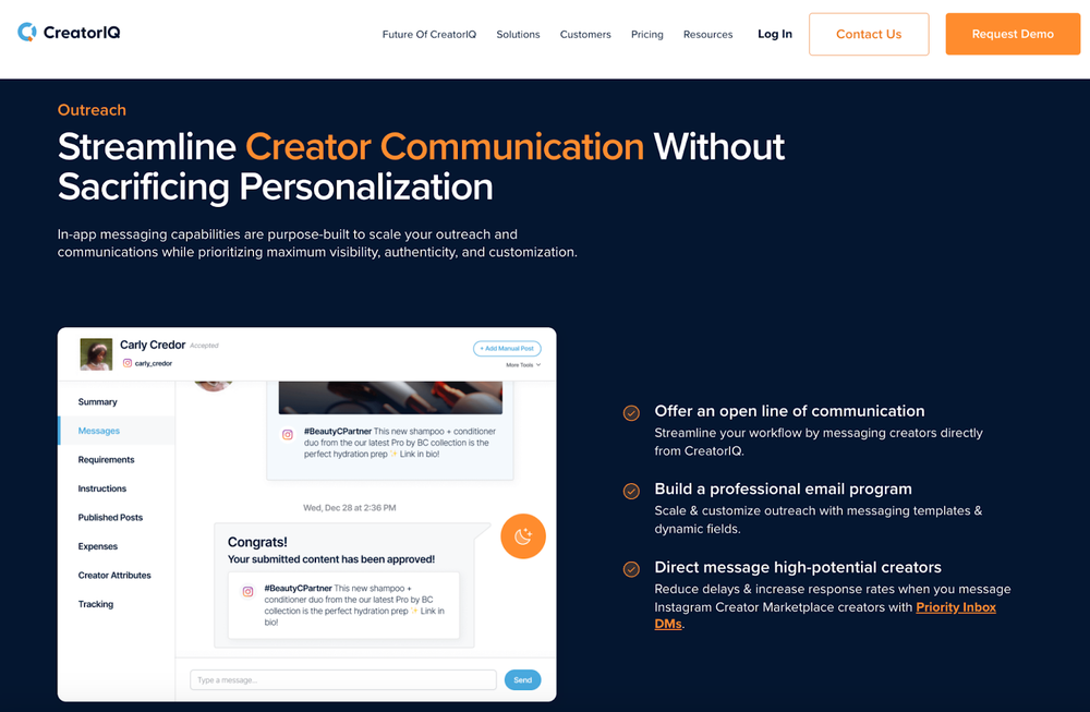 CreatorIQ, an influencer outreach platform that streamlines creator communication without sacrificing personalization