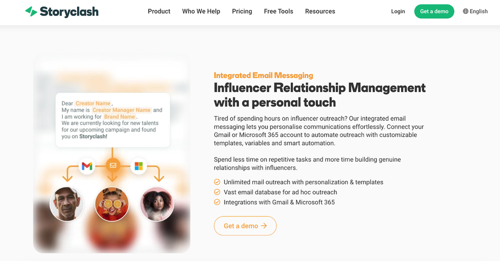 A glimpse of Storyclash's influencer relationship management feature that allows brands give personal touch.
