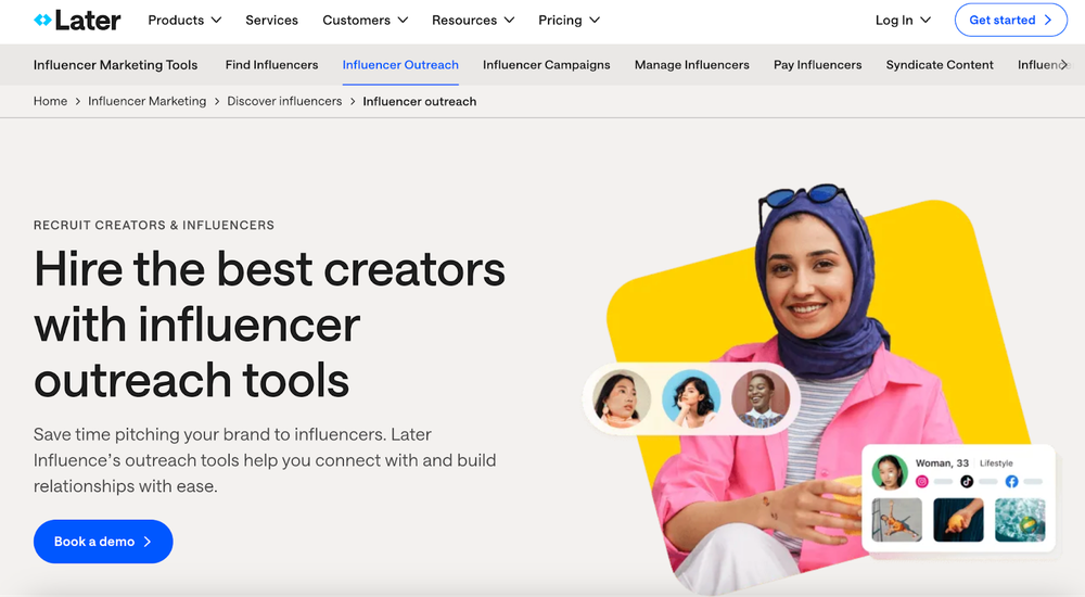 Later, an influencer marketing platform that helps brands hire the best creators and reach them without hassle.