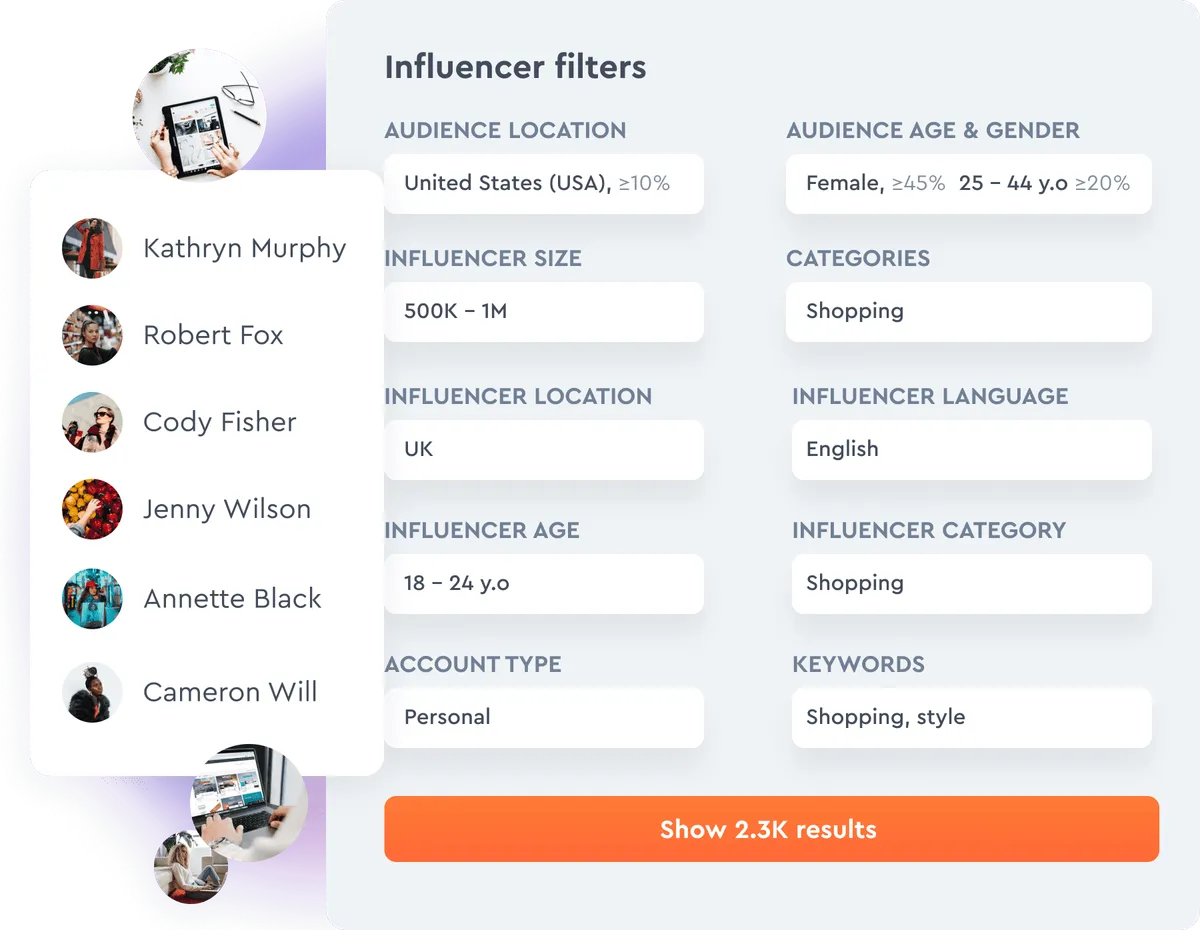 Find creators to help grow your business