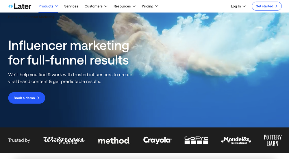 Later, an influencer marketing platform for full-funnel results.