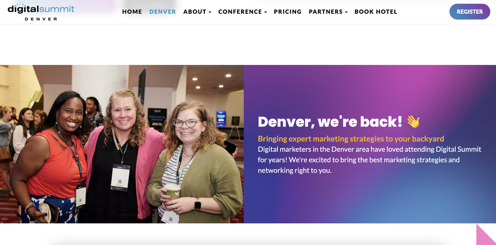 A screenshot from Digital Summit Denver 2025 that will be held on June 2–3, 2025
