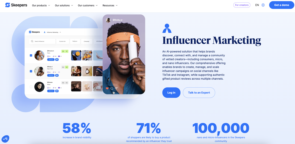 Skeepers makes influencer marketing easier by its AI-powered solution to connect with creators.