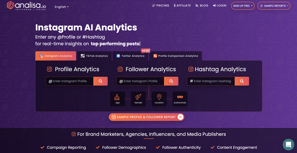 Analisa influencer marketing analytics
