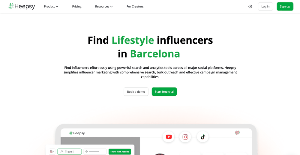 Heepsy platform overview