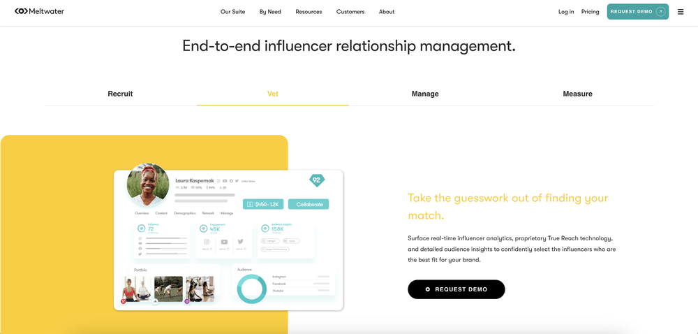 One of Meltwater’s top features, influencer vetting.