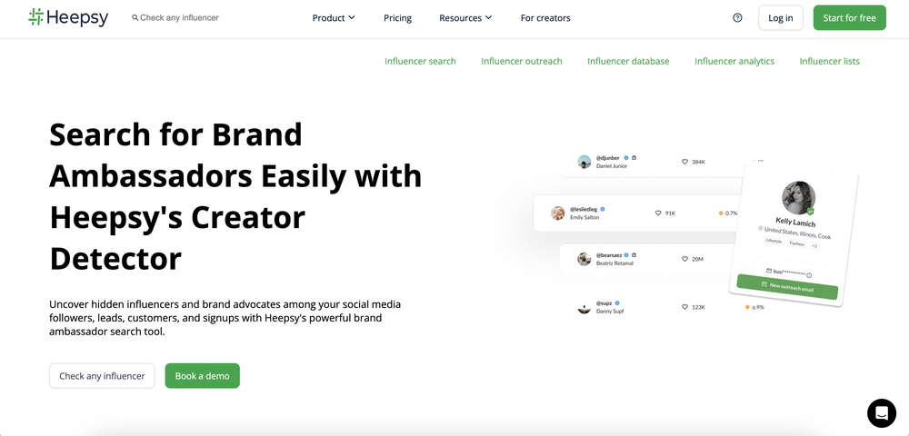 Heepsy is one of the best influencer vetting tools available.