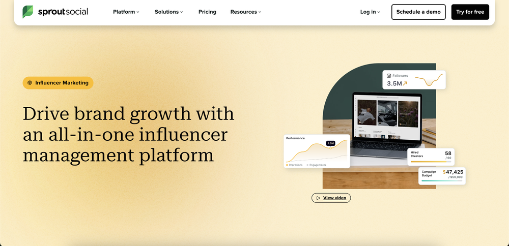 Sprout Social Influencer Marketing drives brand growth with its all-in-one influencer management platform.