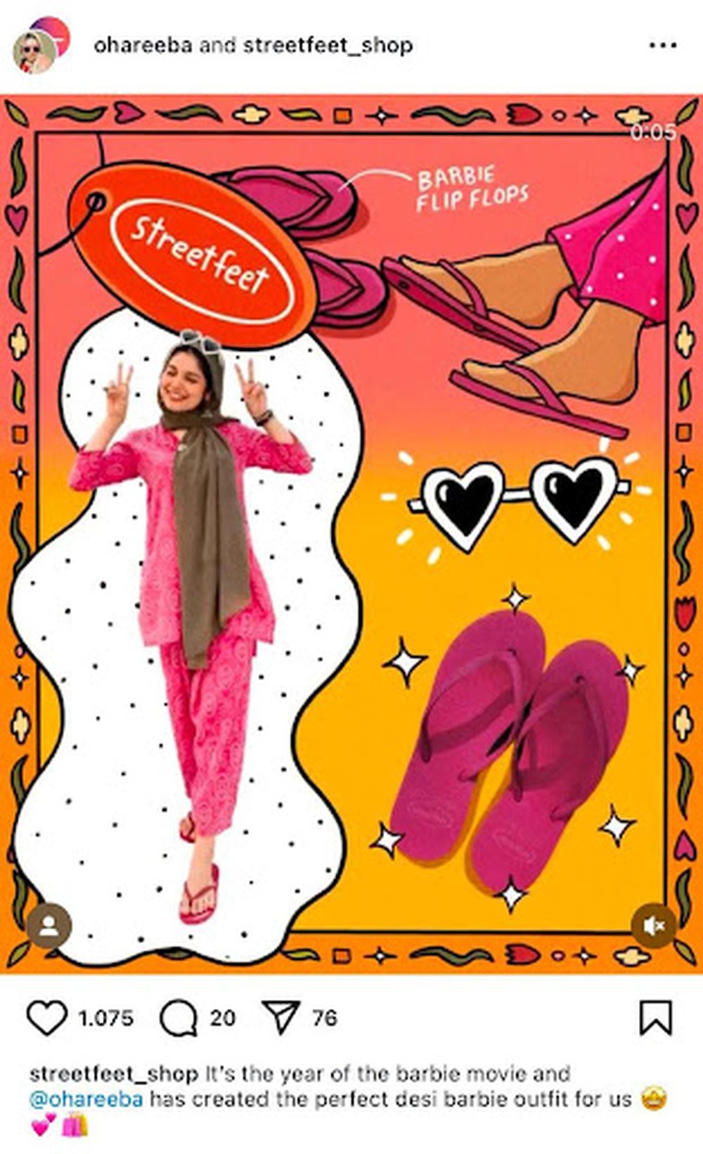 An example of brand collaborating with a niche influencer in fashion industry