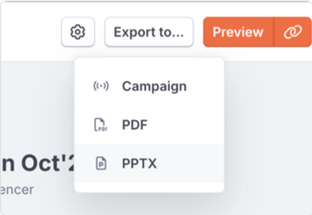 HypeAuditor export to PPTX feature