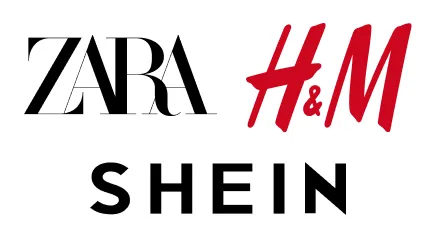Fast fashion brands Zara, H&M, and SHEIN