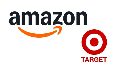 Retail brands Amazon and Target