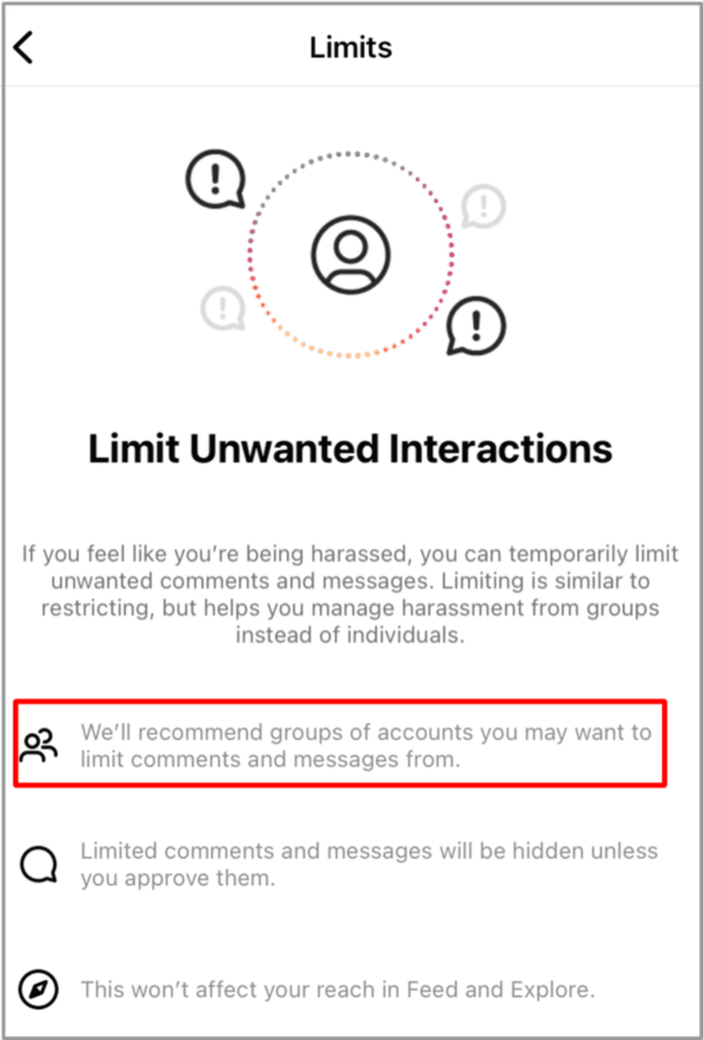 Limits is an Instagram update from 2021