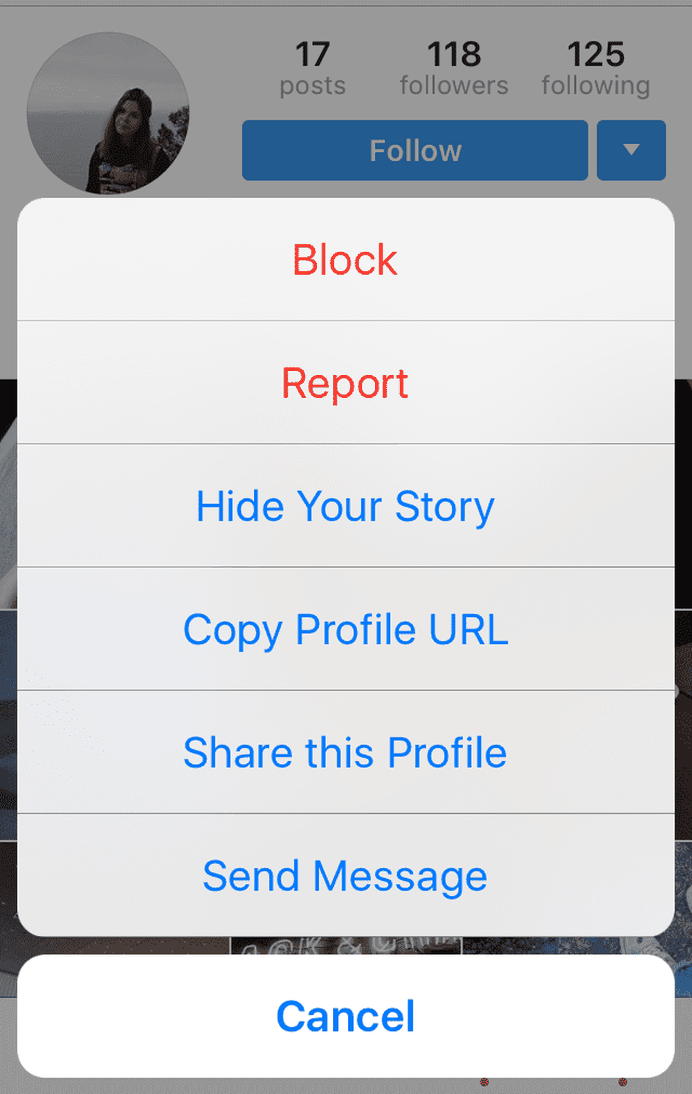 How to block potenailly fake Instagram account