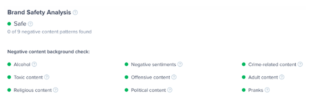 brand safety analysis