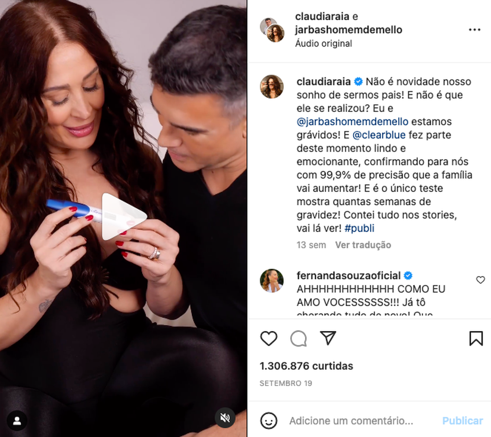 campanha clearblue e claudia raia