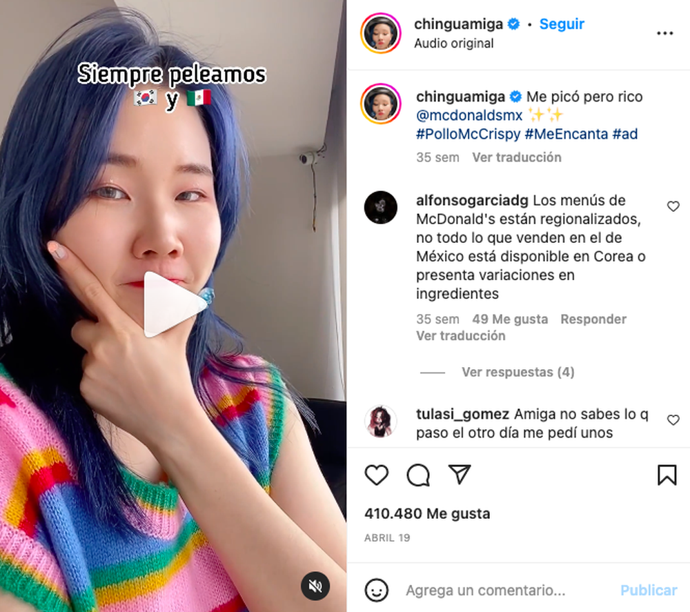 campaña influencer mcdonalds sujin kim