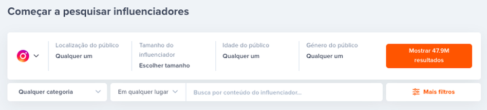 pesquisa de influenciadores