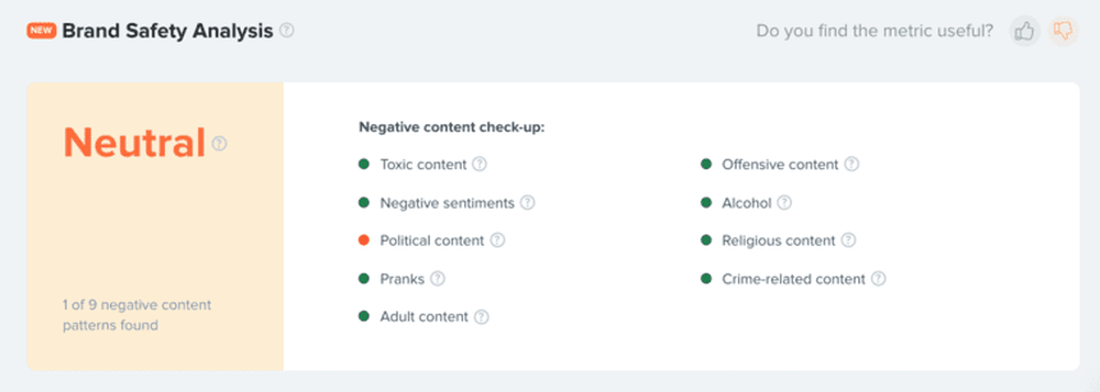 The conent is not totally safe for your collaborated brand
