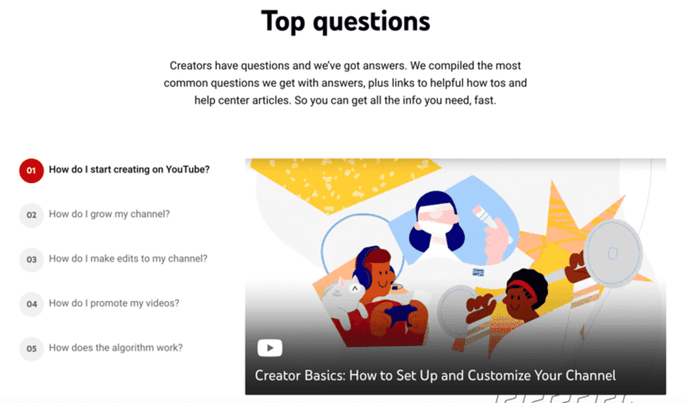 YouTube launched a page for creators with guidelines and tutorials