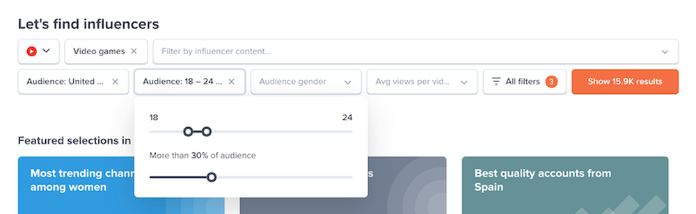 Find YouTube influencers with HypeAuditor's Discovery tool