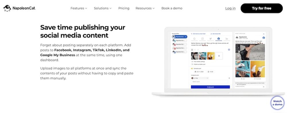NapoleonCat is a social media scheduler tool
