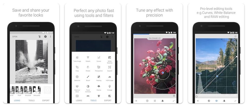 Photo editor app, Snapseed