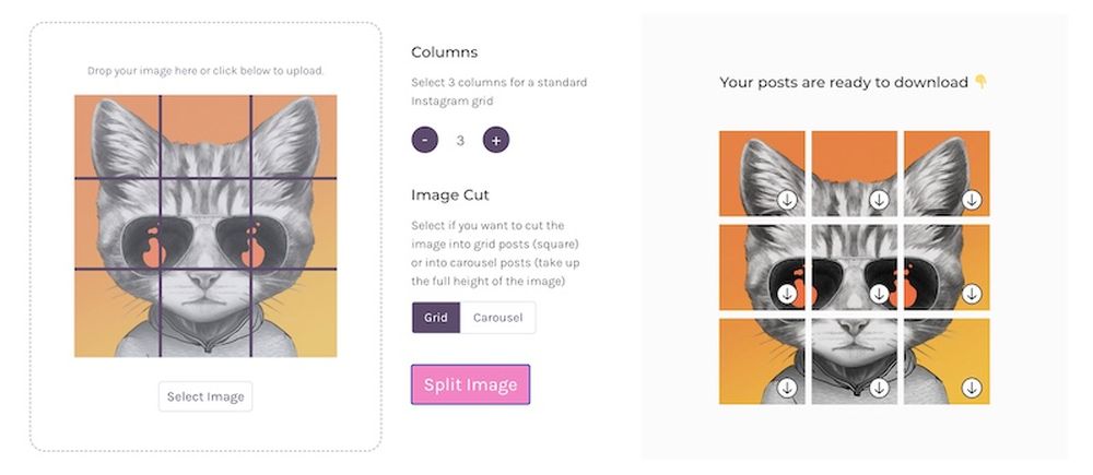 My Social Boutique's grid and carousel generator
