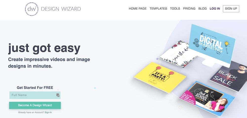 Design Wizard is a graphic design tool