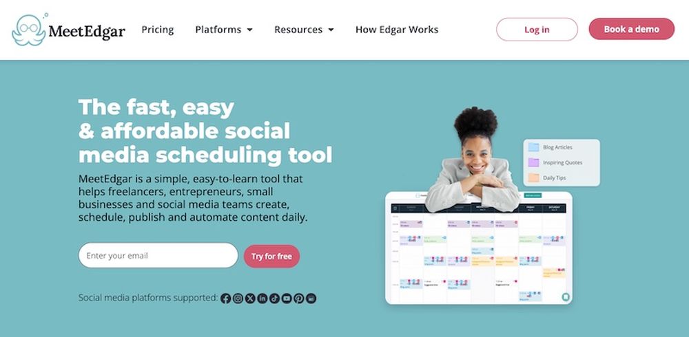MeetEdgar is a social media scheduler tool