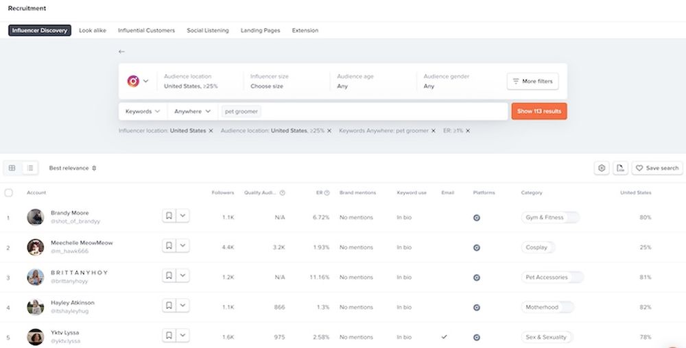 Adding other filters to the keyword search
