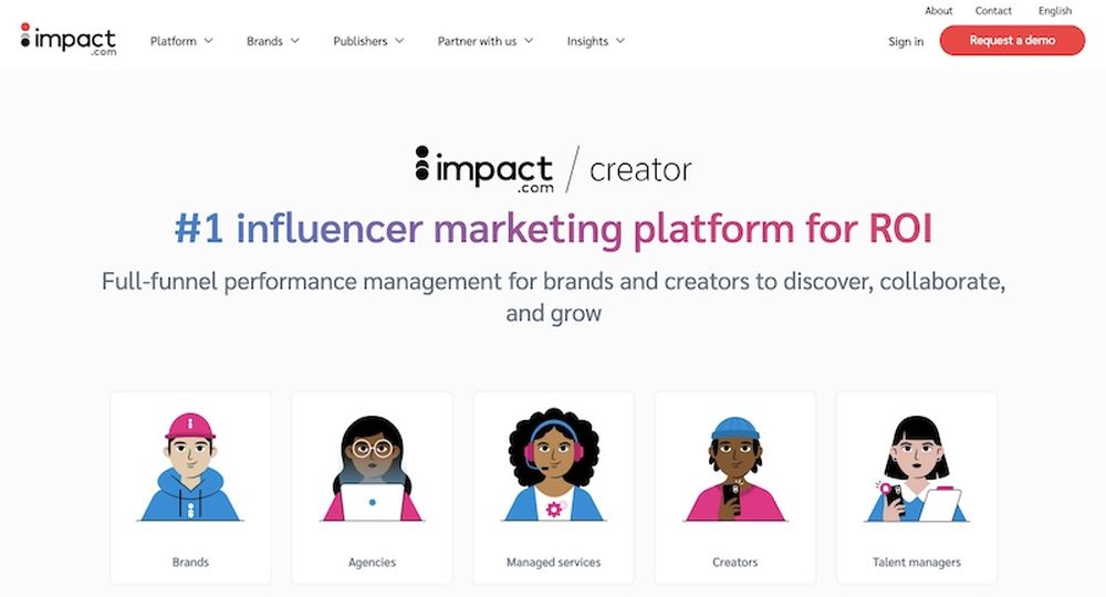 Impact's influencer marketing platform tracks content through the complete funnel