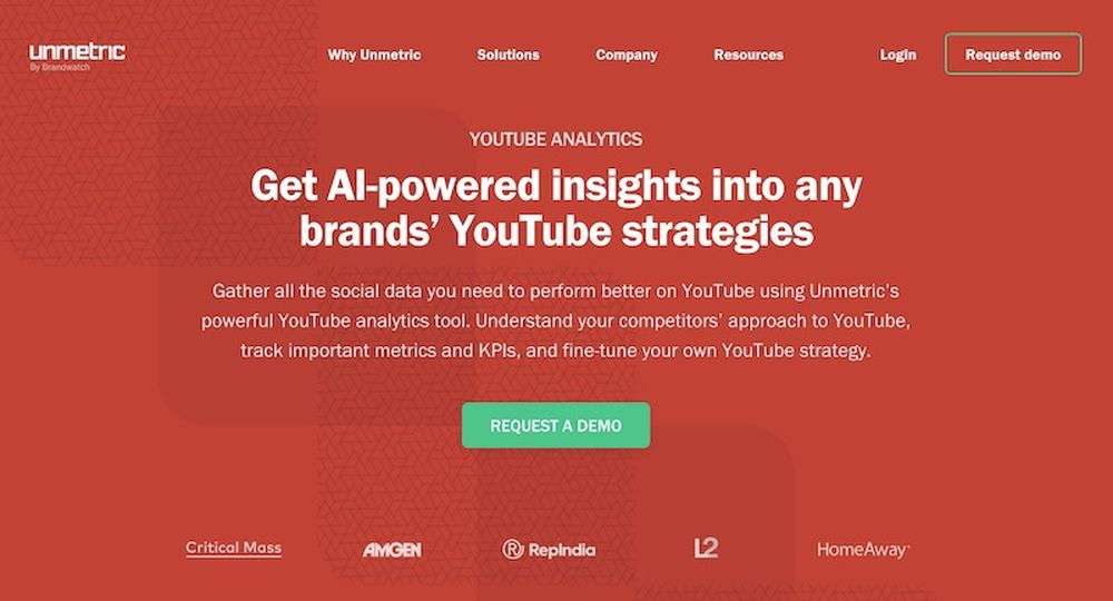 Unmetric is a social media analytics tool, with YouTube analytics